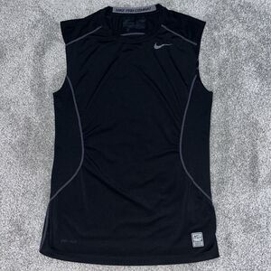 Nike Pro Combat Compression Stretch Gym work out sleeveless t shirt-S Black Mens